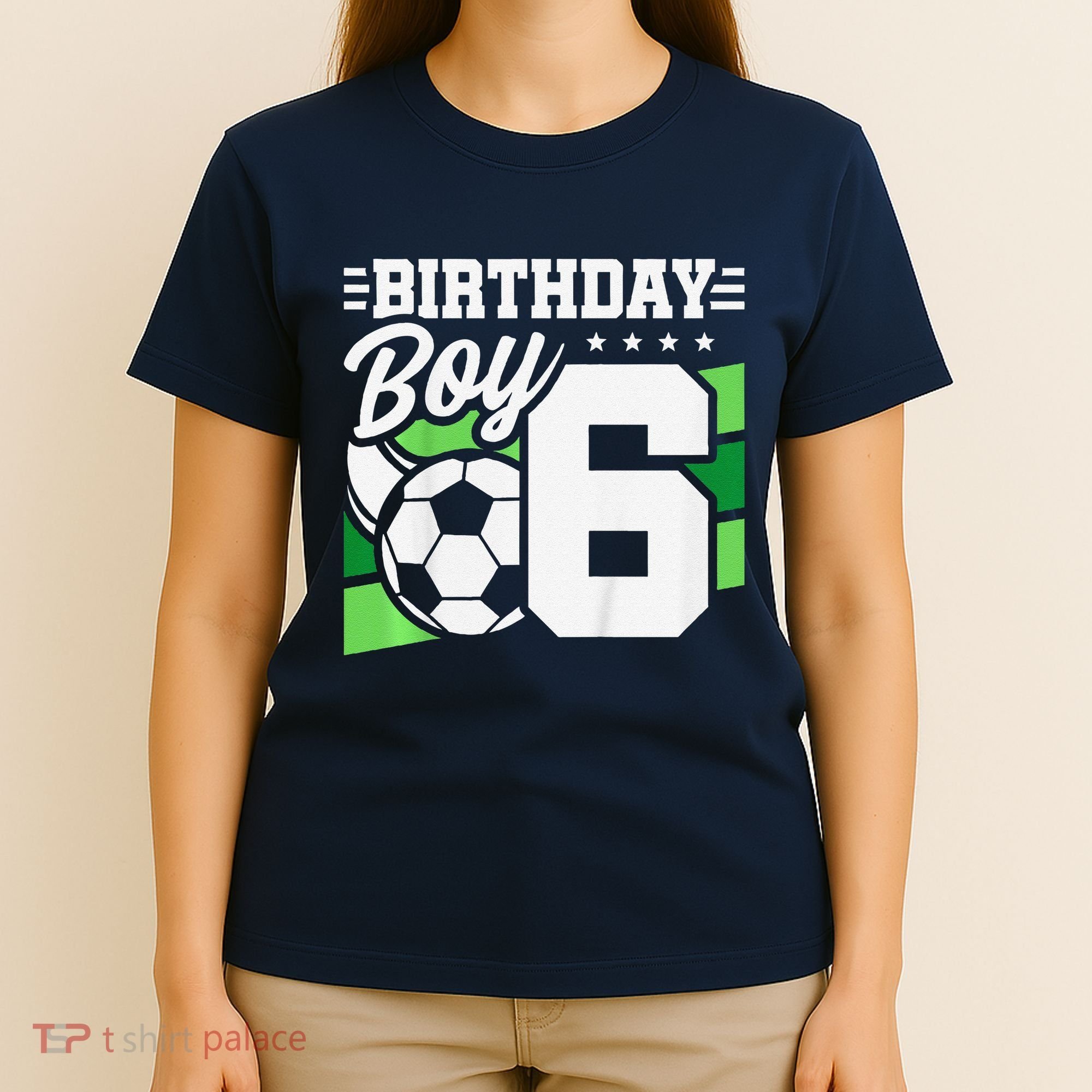 Soccer Birthday Party 6 Year Old Boy 6th Birthday T-Shirt