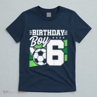 Soccer Birthday Party 6 Year Old Boy 6th Birthday T-Shirt thumb 5