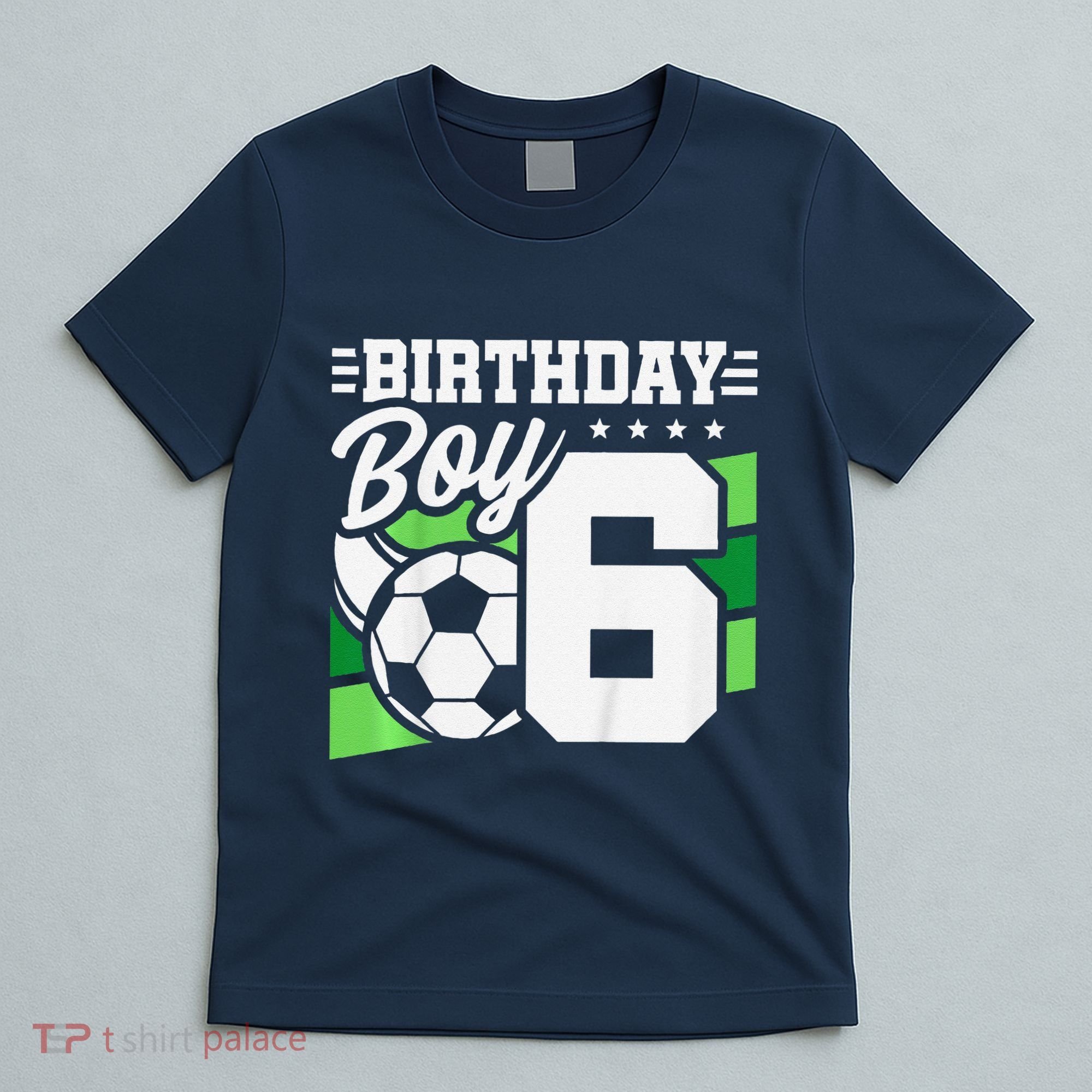 Soccer Birthday Party 6 Year Old Boy 6th Birthday T-Shirt