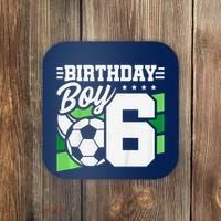 Soccer Birthday Party 6 Year Old Boy 6th Birthday Coaster thumb 0