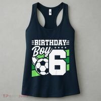 Soccer Birthday Party 6 Year Old Boy 6th Birthday Women's Tank Top thumb 3
