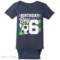 Soccer Birthday Party 6 Year Old Boy 6th Birthday Baby Bodysuit thumb 0
