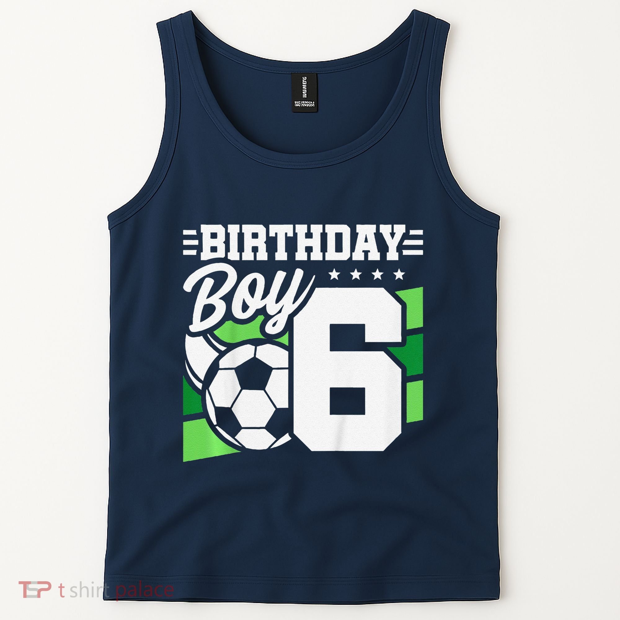 Soccer Birthday Party 6 Year Old Boy 6th Birthday Tank Top