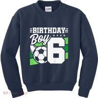 Soccer Birthday Party 6 Year Old Boy 6th Birthday Kids Sweatshirt thumb 0