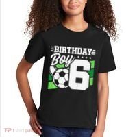 Soccer Birthday Party 6 Year Old Boy 6th Birthday Kids T-Shirt thumb 2