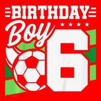 Soccer Birthday Party 6 Year Old Boy 6th Birthday Santa Hat thumb 1