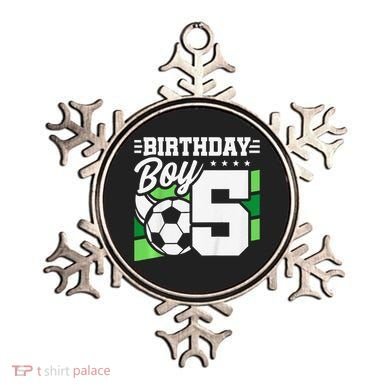Soccer Birthday Party 5 Year Old Boy 5th Birthday Ornament