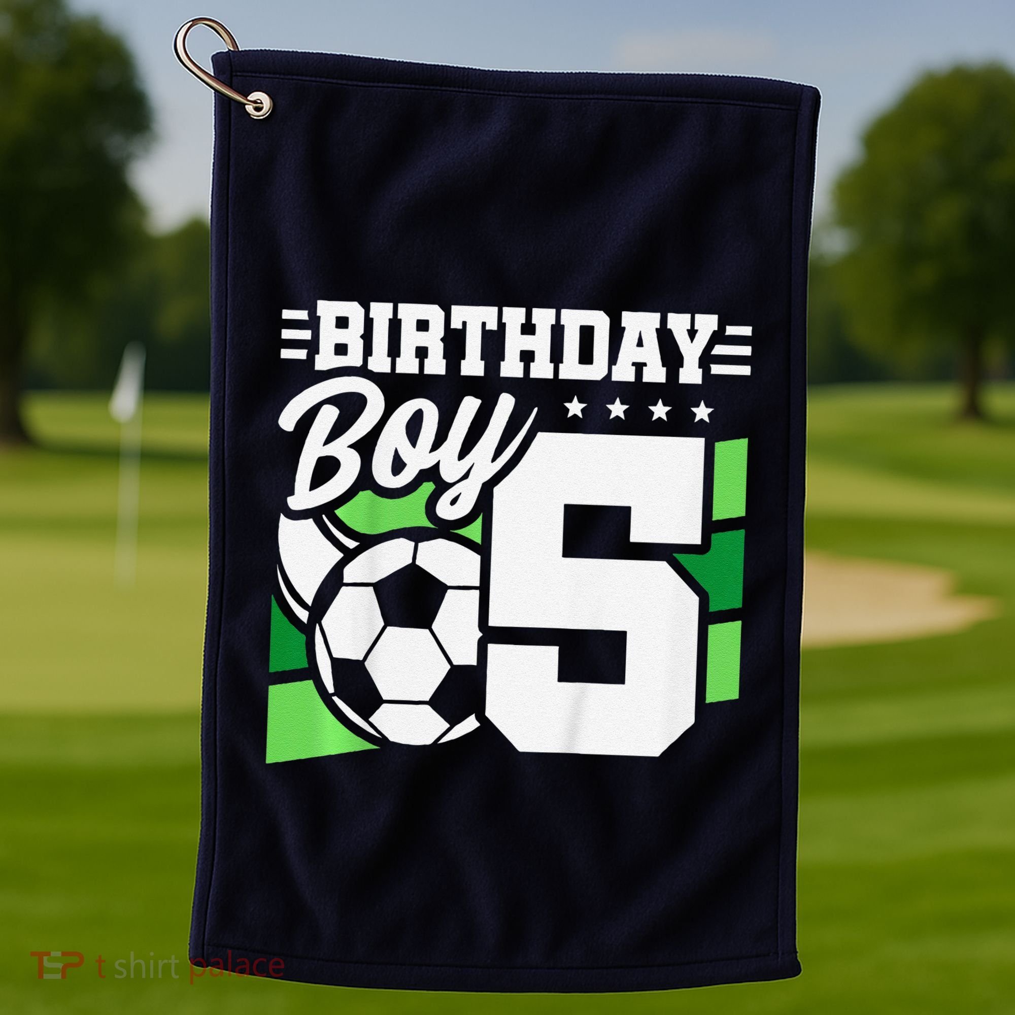 Soccer Birthday Party 5 Year Old Boy 5th Birthday Golf Towel