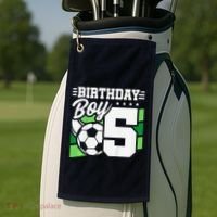 Soccer Birthday Party 5 Year Old Boy 5th Birthday Golf Towel thumb 2