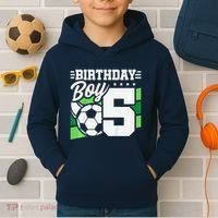 Soccer Birthday Party 5 Year Old Boy 5th Birthday Kids Hoodie thumb 2