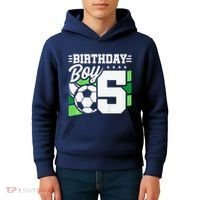 Soccer Birthday Party 5 Year Old Boy 5th Birthday Kids Hoodie thumb 4