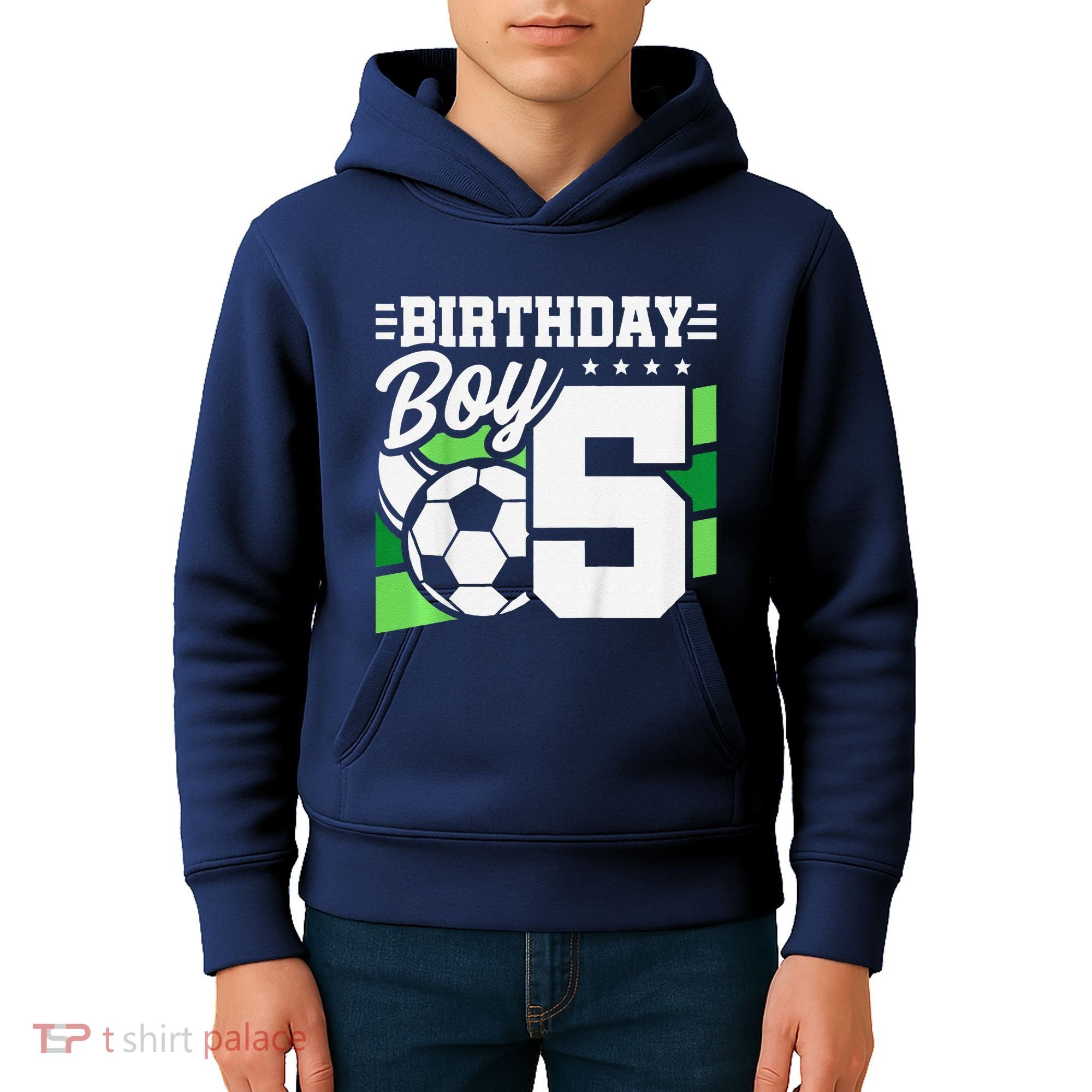 Soccer Birthday Party 5 Year Old Boy 5th Birthday Kids Hoodie