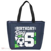 Soccer Birthday Party 5 Year Old Boy 5th Birthday Tote Bag thumb 0