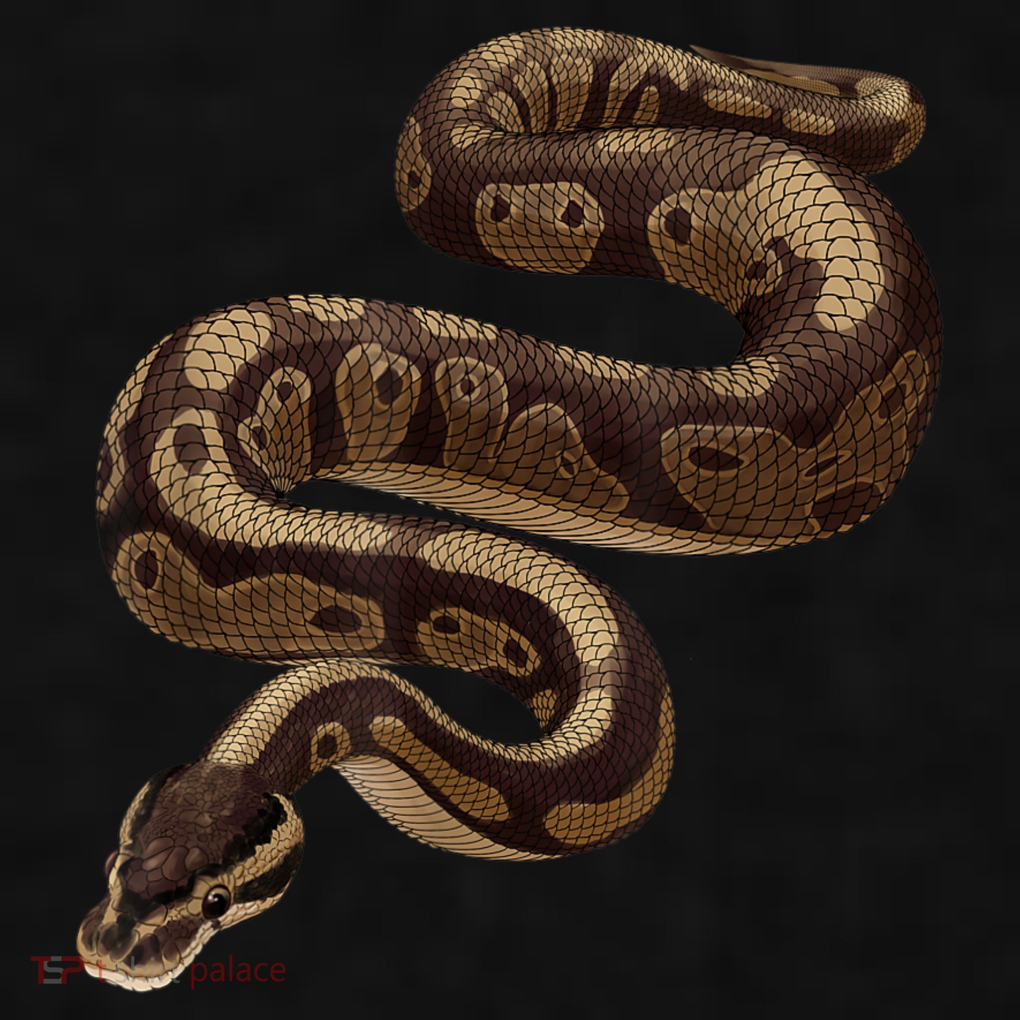 Snake Ball Python Ladies PosiCharge Tri-Blend Wicking Tank