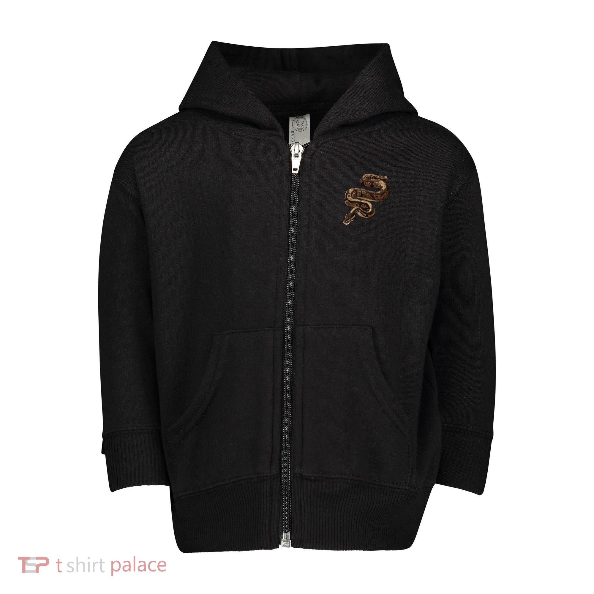 Snake Ball Python Toddler Zip Fleece Hoodie
