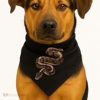 Snake Ball Python USA-Made Doggie Bandana thumb 1