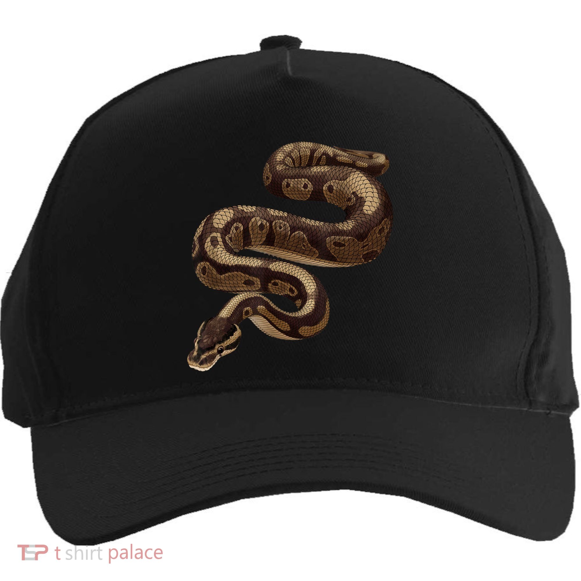 Snake Ball Python Five-Panel Snapback Cap