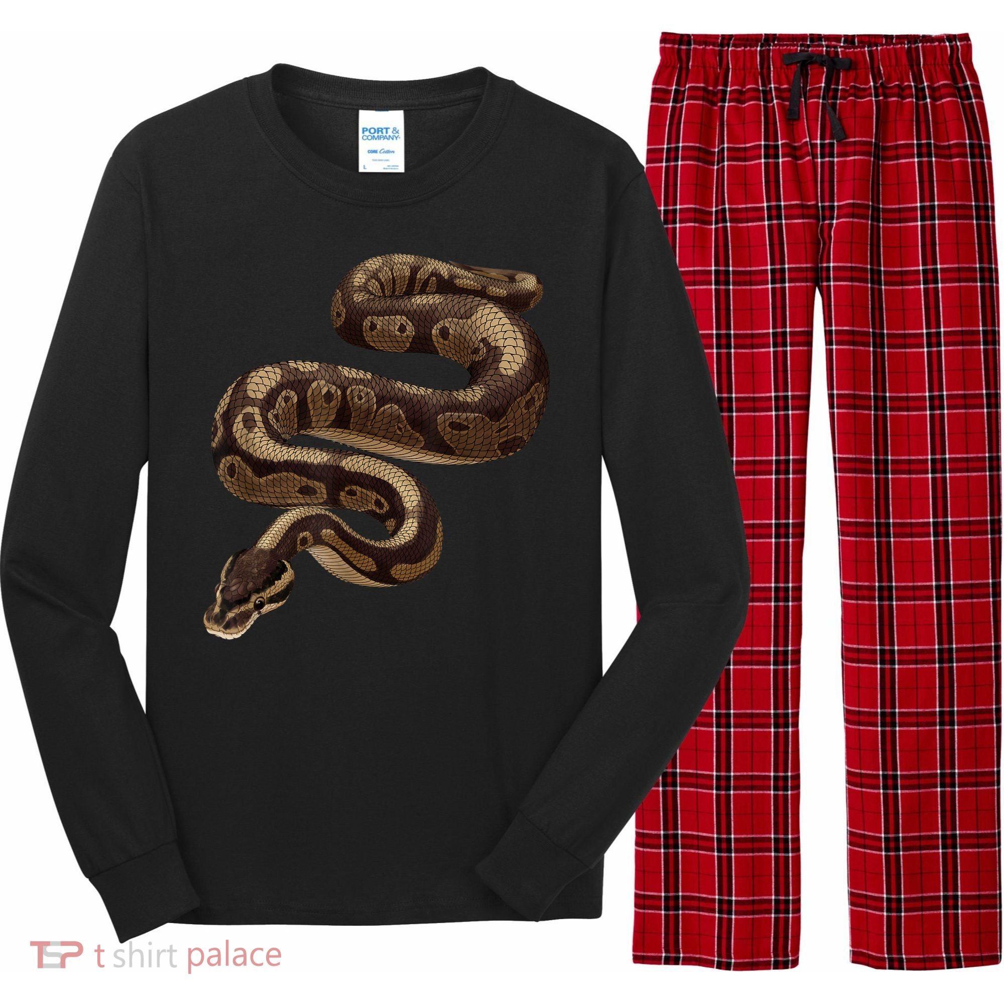 Snake Ball Python Long Sleeve Pajama Set