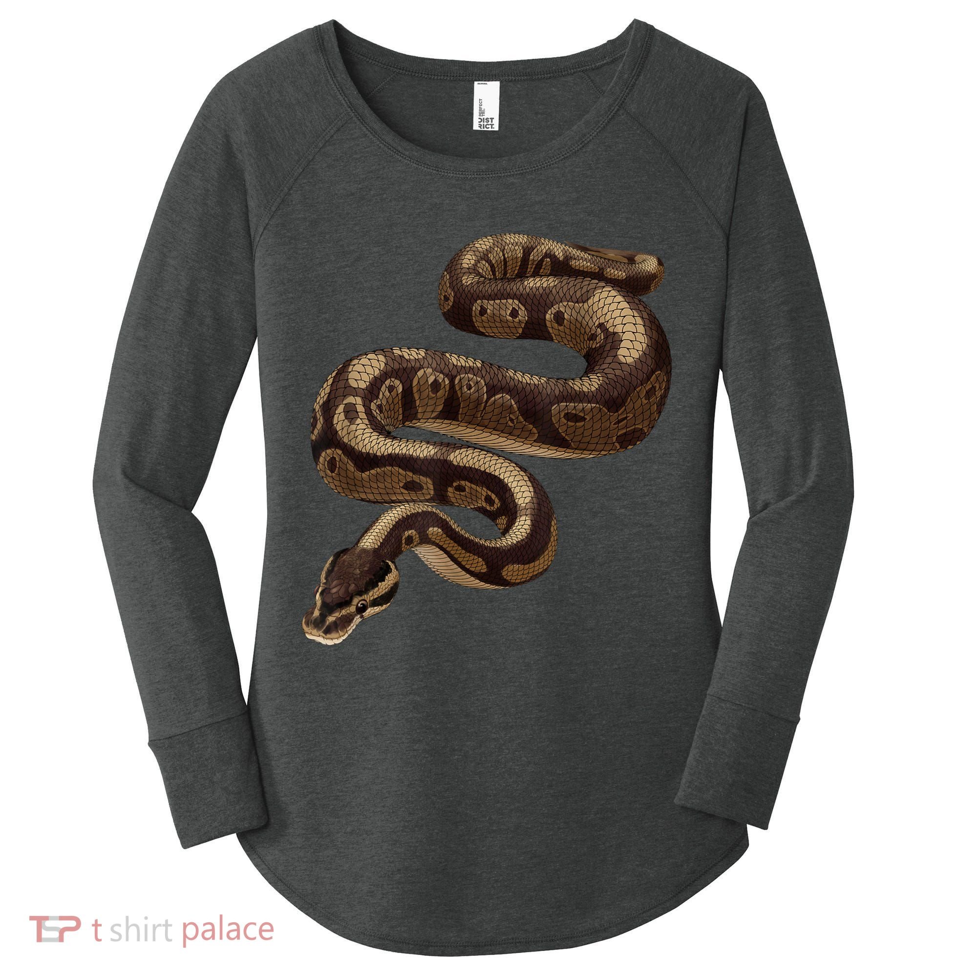 Snake Ball Python Women's Perfect Tri Tunic Long Sleeve Shirt