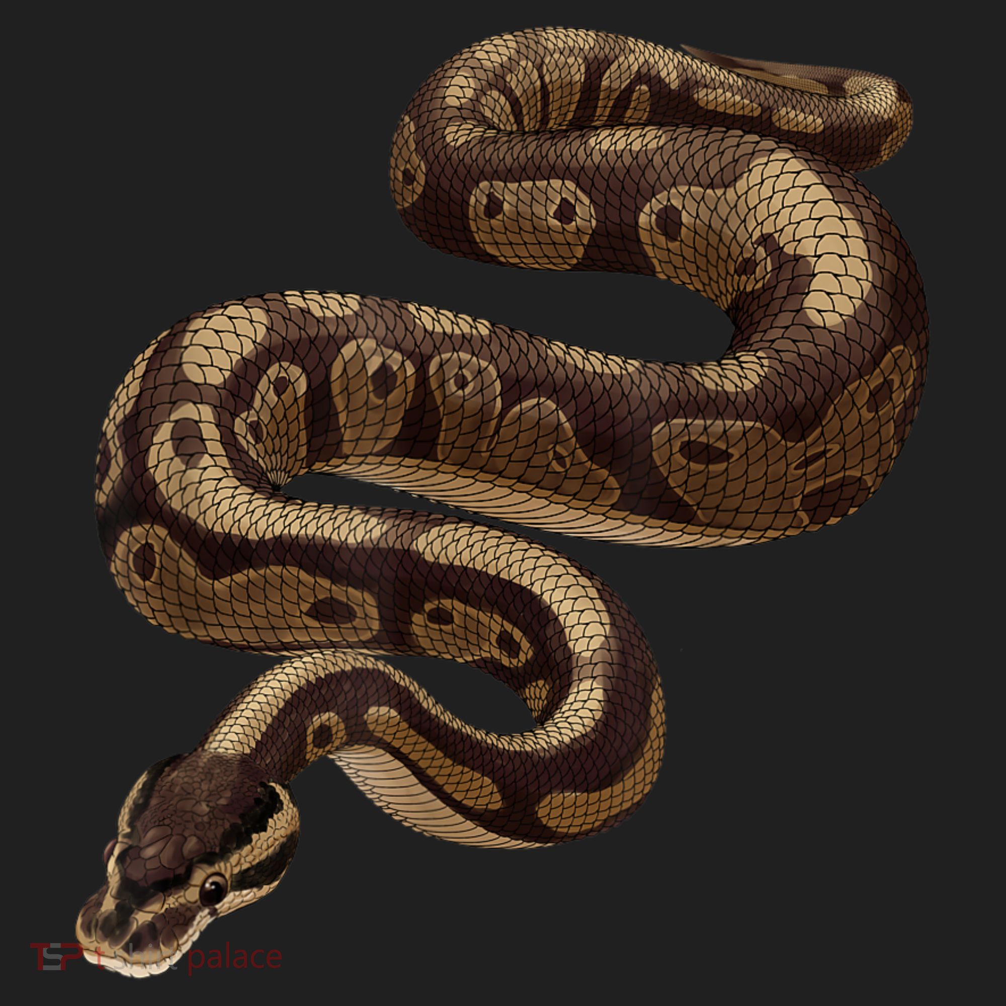 Snake Ball Python Golf Towel