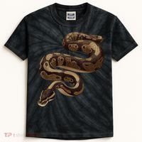 Snake Ball Python Kids Tie-Dye T-Shirt thumb 0