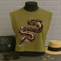 Snake Ball Python Garment-Dyed Women's Muscle Tee thumb 3