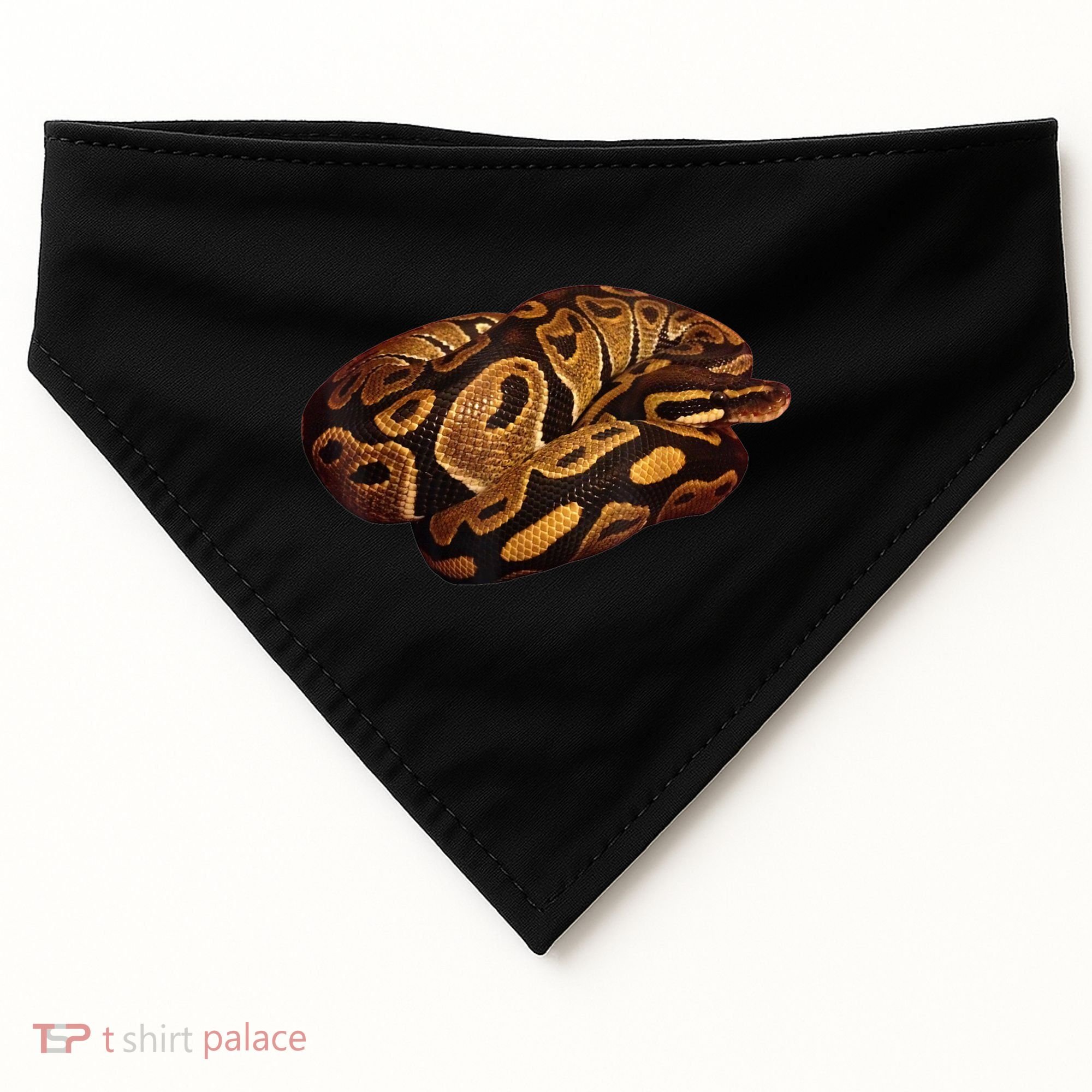 Snake Ball Python Tee USA-Made Doggie Bandana