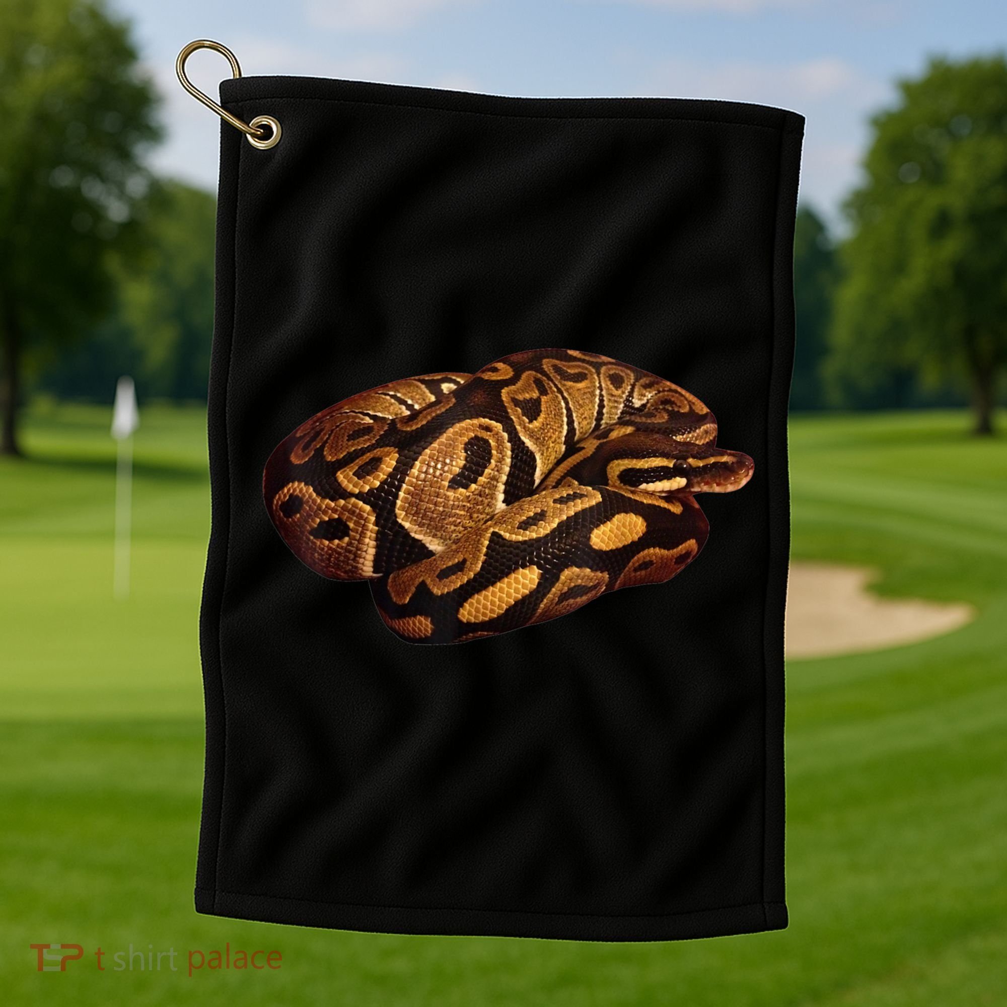 Snake Ball Python Tee Golf Towel