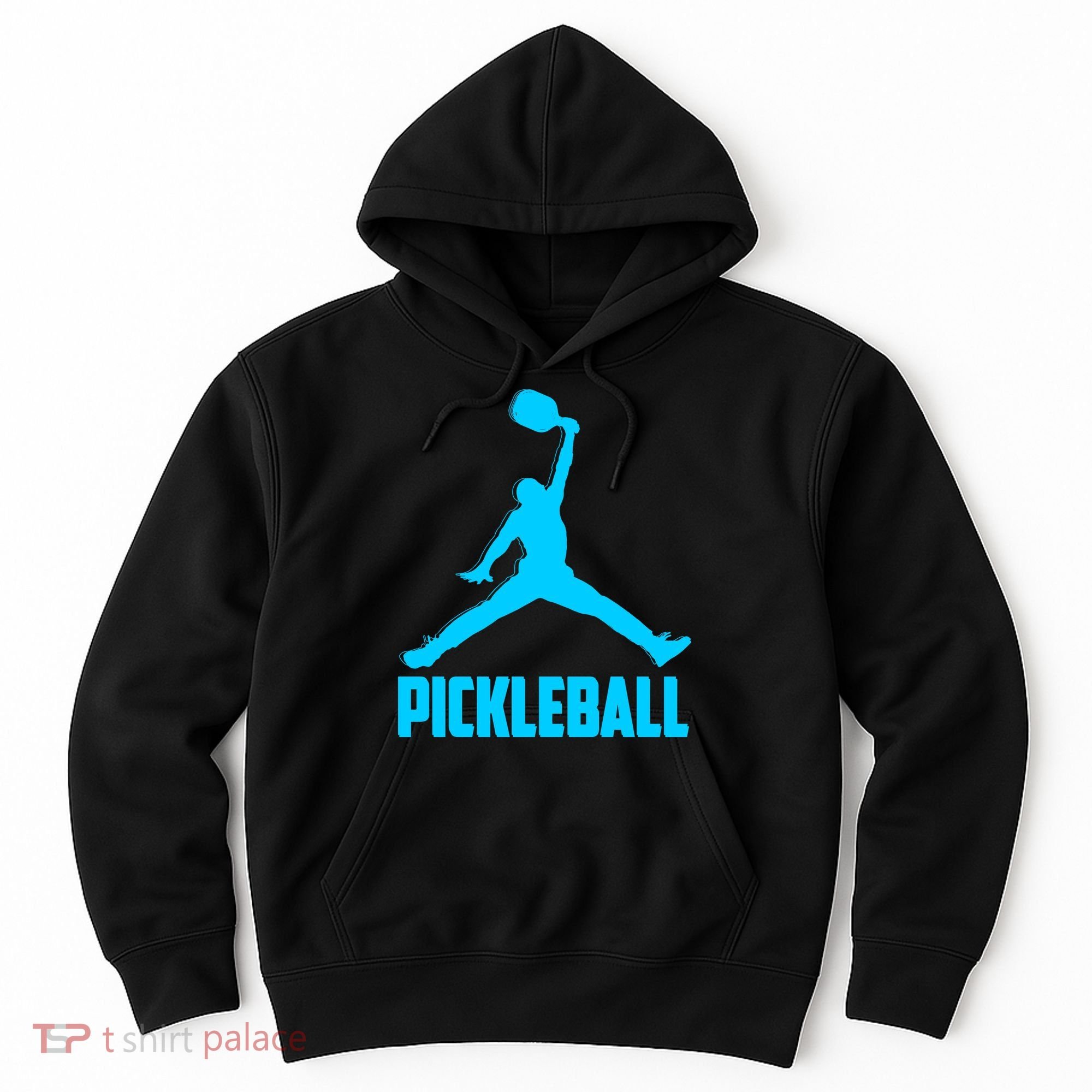 Sky Blue Pickleball Sports Logo Hoodie