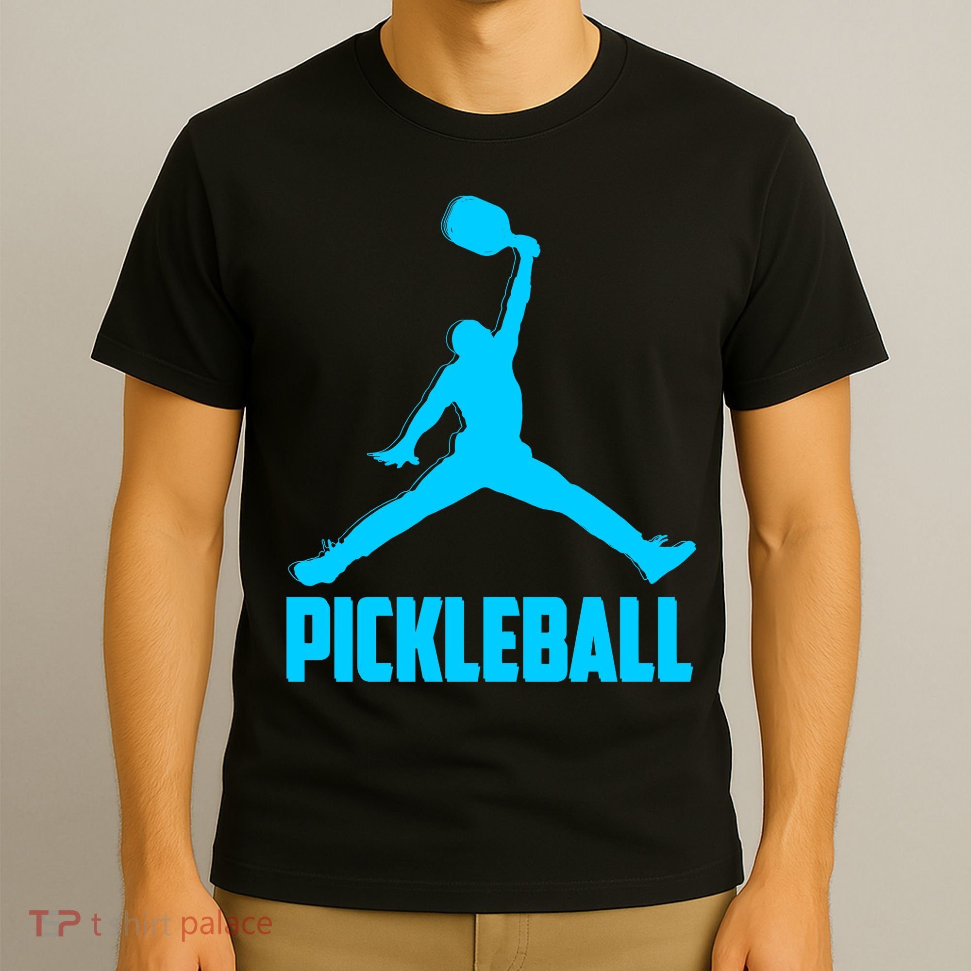 Sky Blue Pickleball Sports Logo T-Shirt