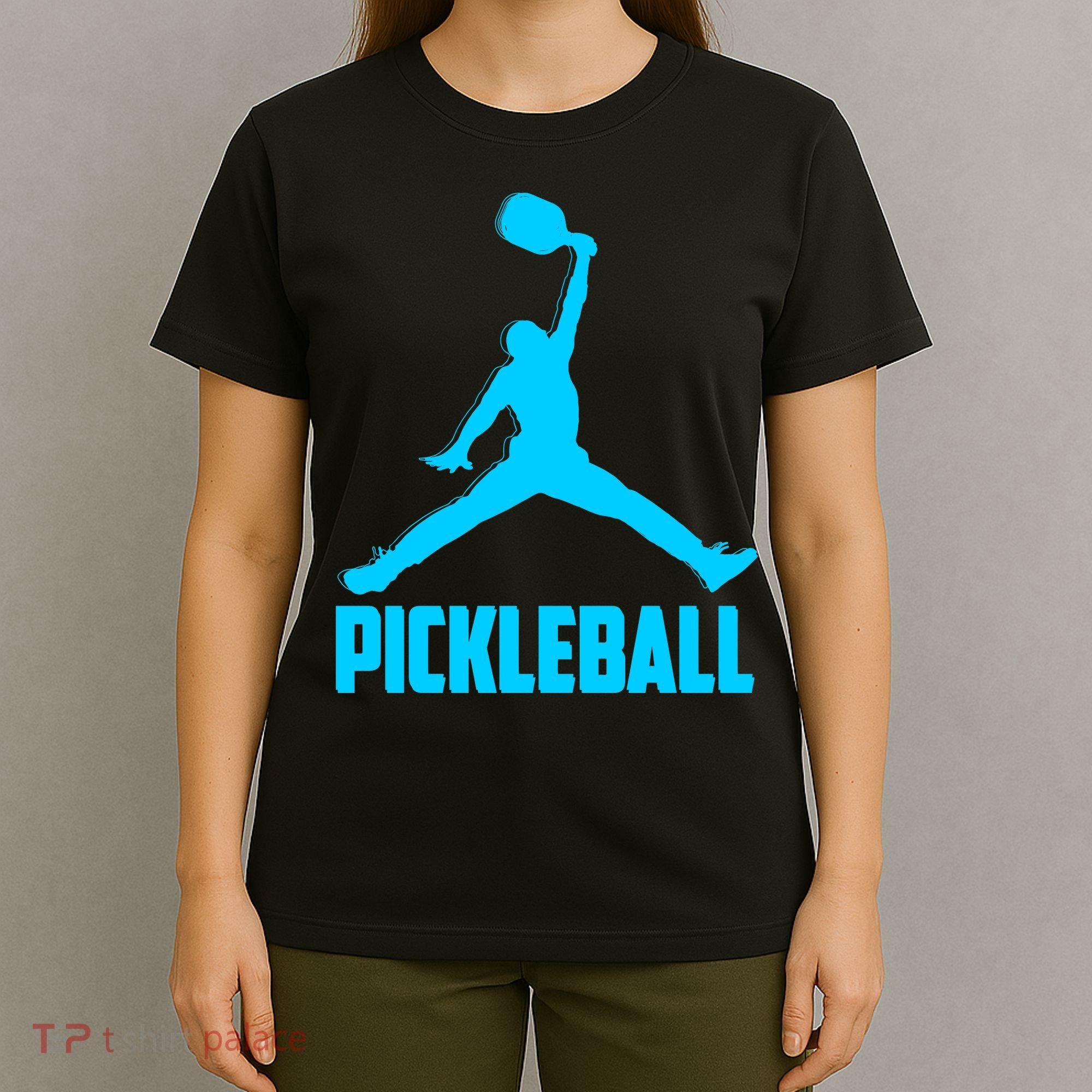 Sky Blue Pickleball Sports Logo T-Shirt