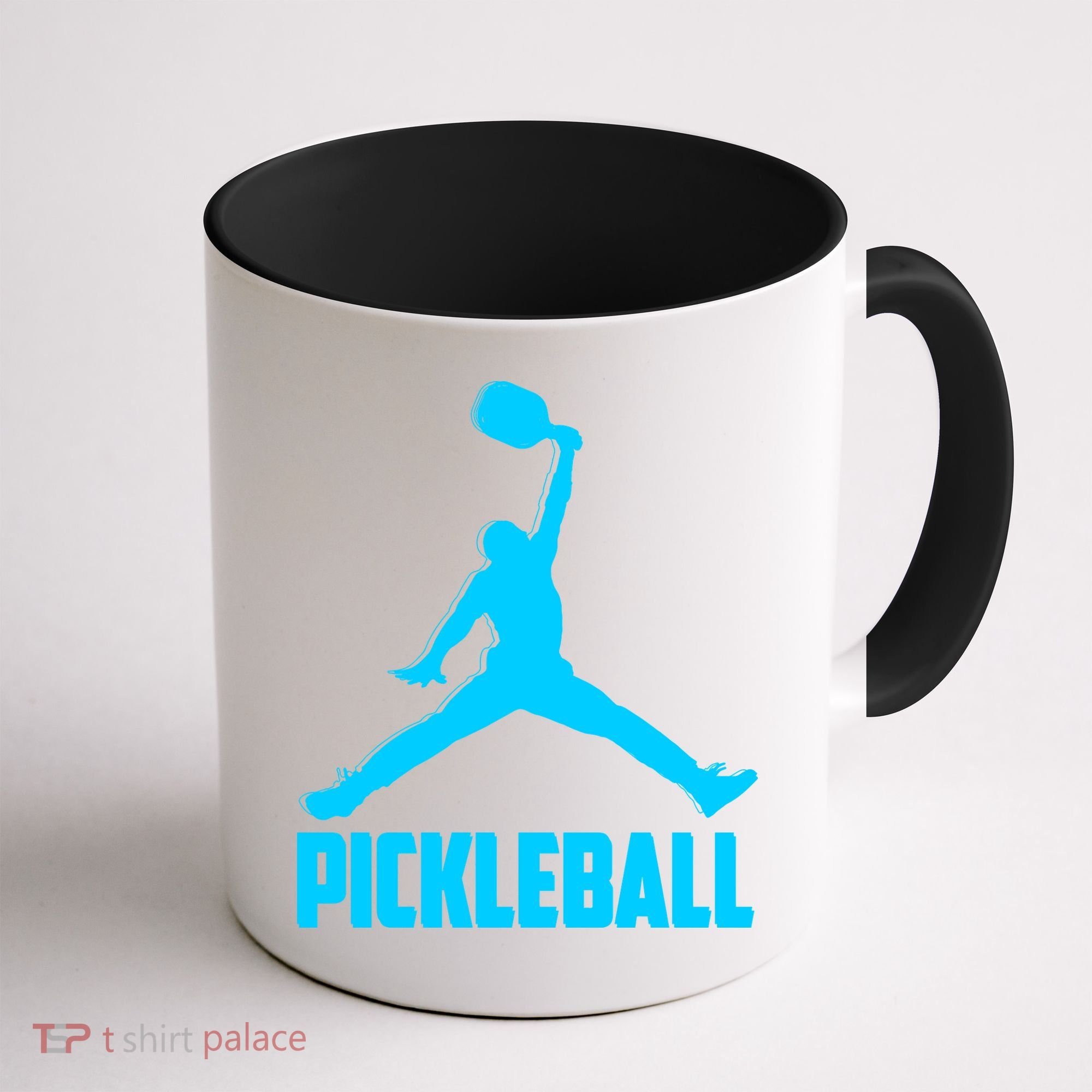 Sky Blue Pickleball Sports Logo Coffee Mug