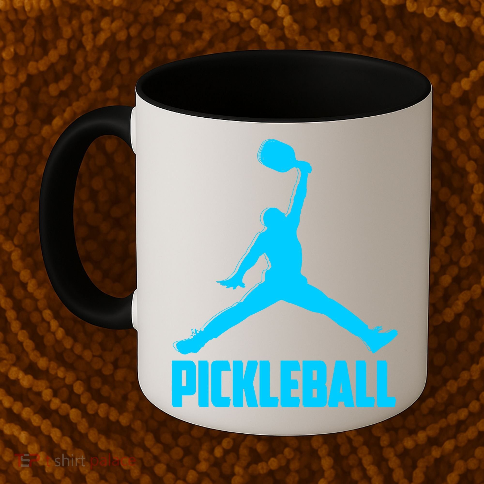 Sky Blue Pickleball Sports Logo Coffee Mug