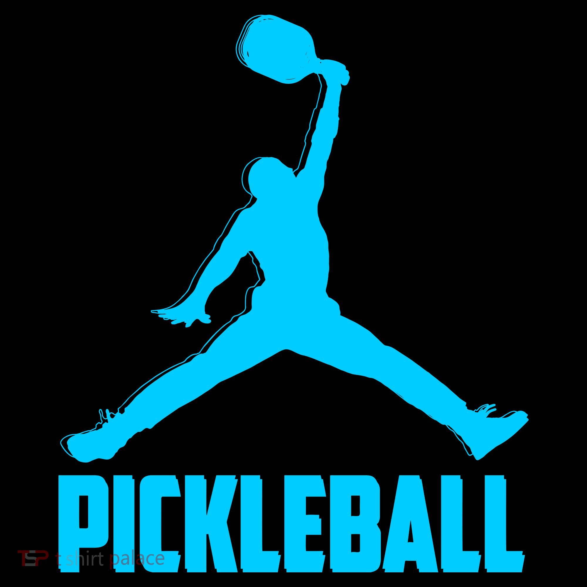 Sky Blue Pickleball Sports Logo Women's Hoodie