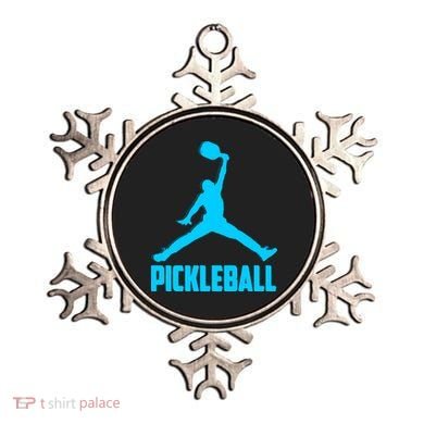 Sky Blue Pickleball Sports Logo Ornament