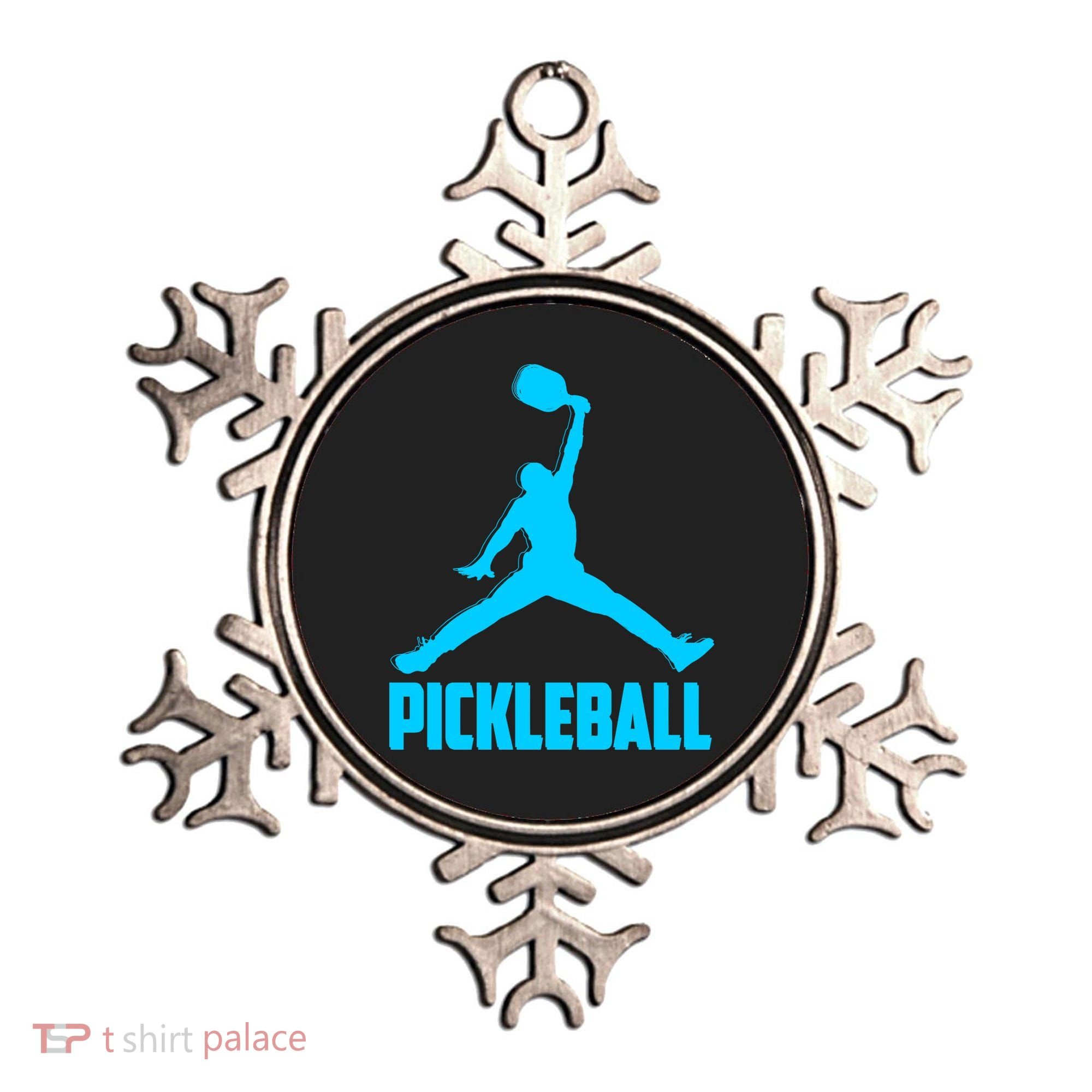 Sky Blue Pickleball Sports Logo Ornament