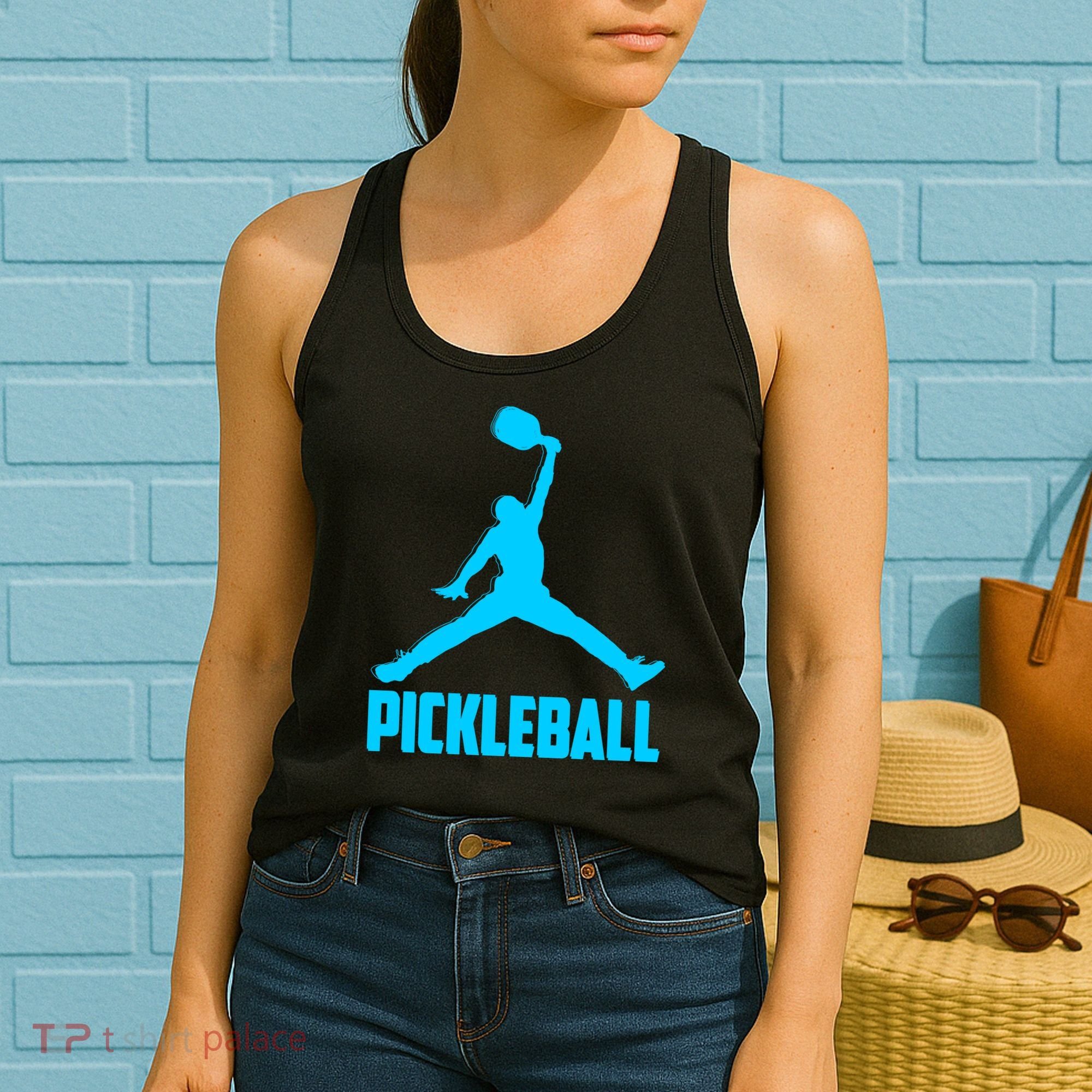 Sky Blue Pickleball Sports Logo Women's Tank Top
