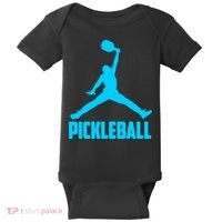 Sky Blue Pickleball Sports Logo Baby Bodysuit thumb 0