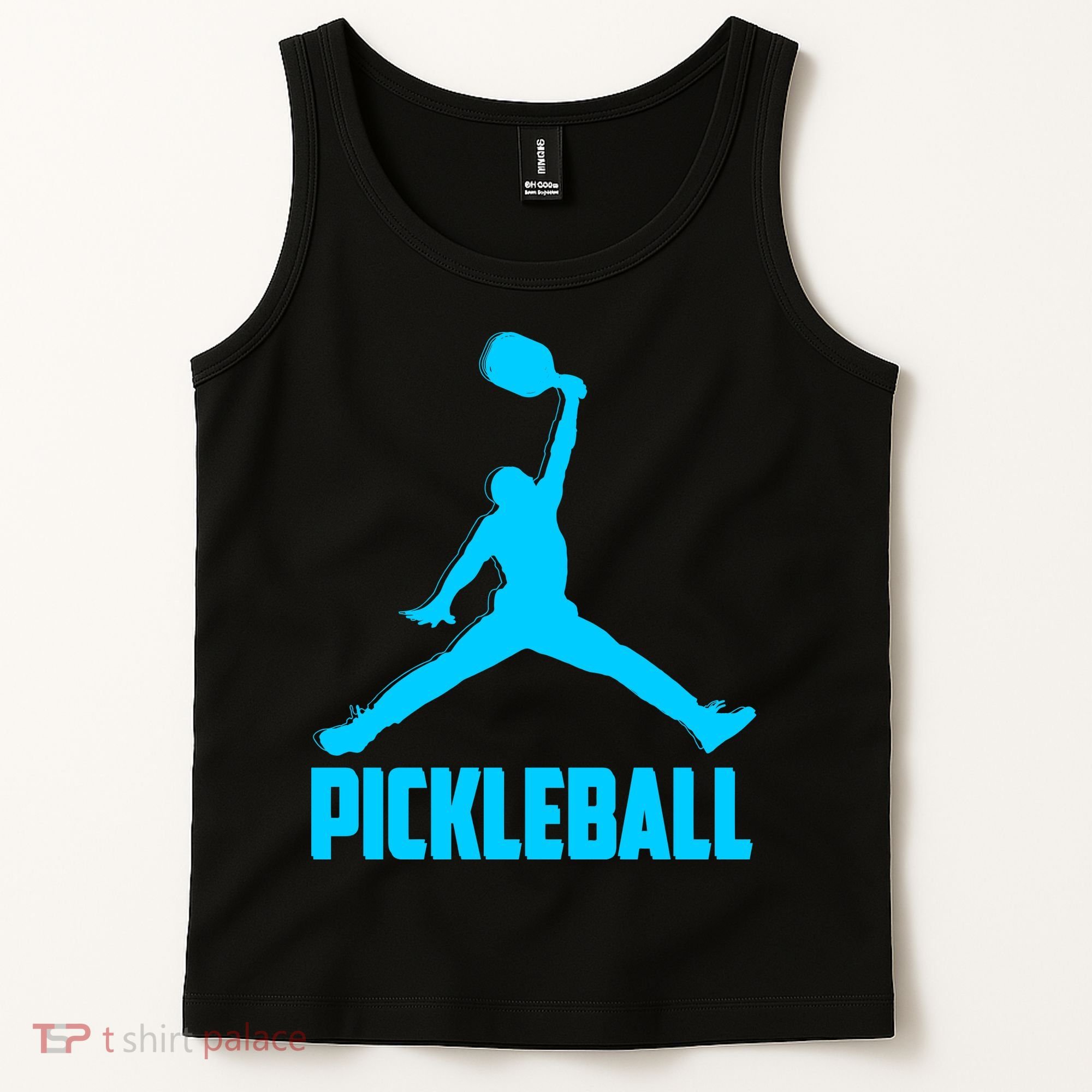 Sky Blue Pickleball Sports Logo Tank Top