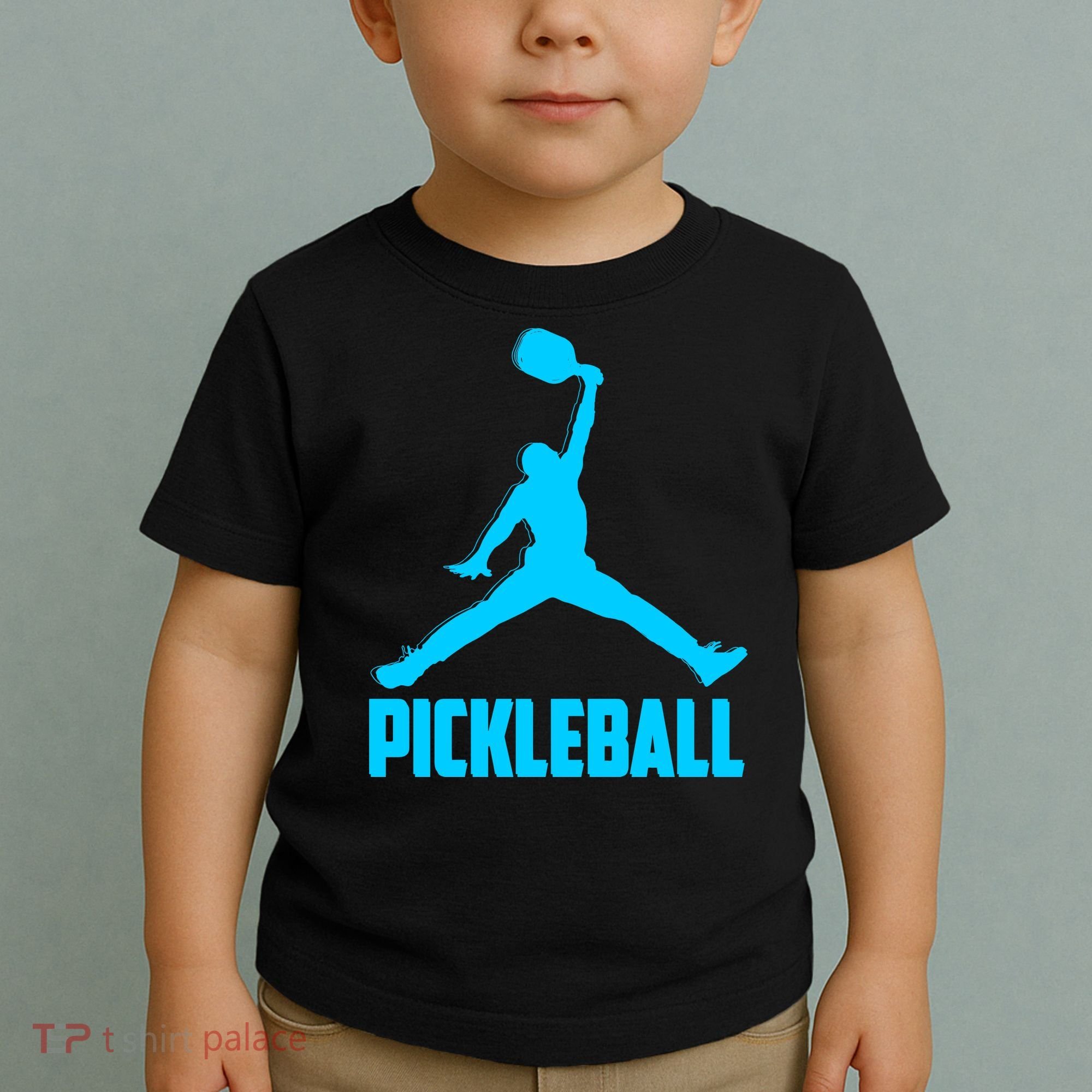 Sky Blue Pickleball Sports Logo Toddler T-Shirt