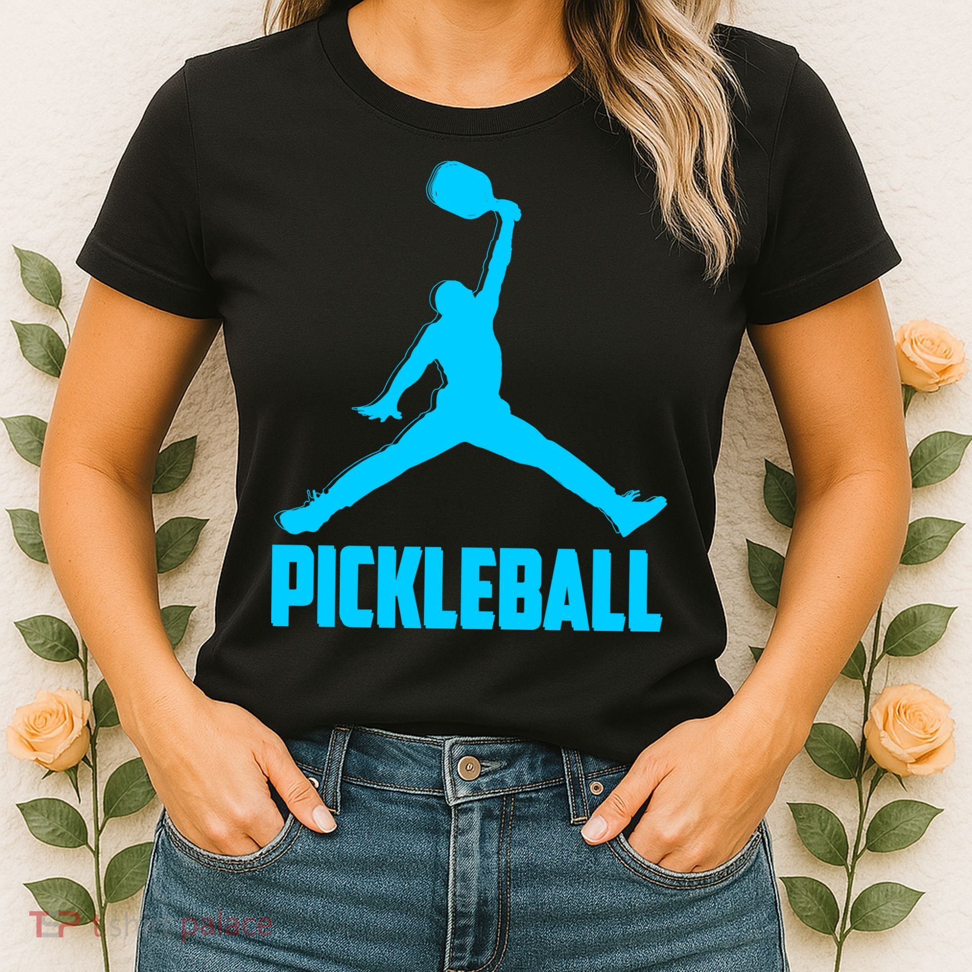 Sky Blue Pickleball Sports Logo Women's T-Shirt