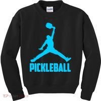 Sky Blue Pickleball Sports Logo Kids Sweatshirt thumb 0