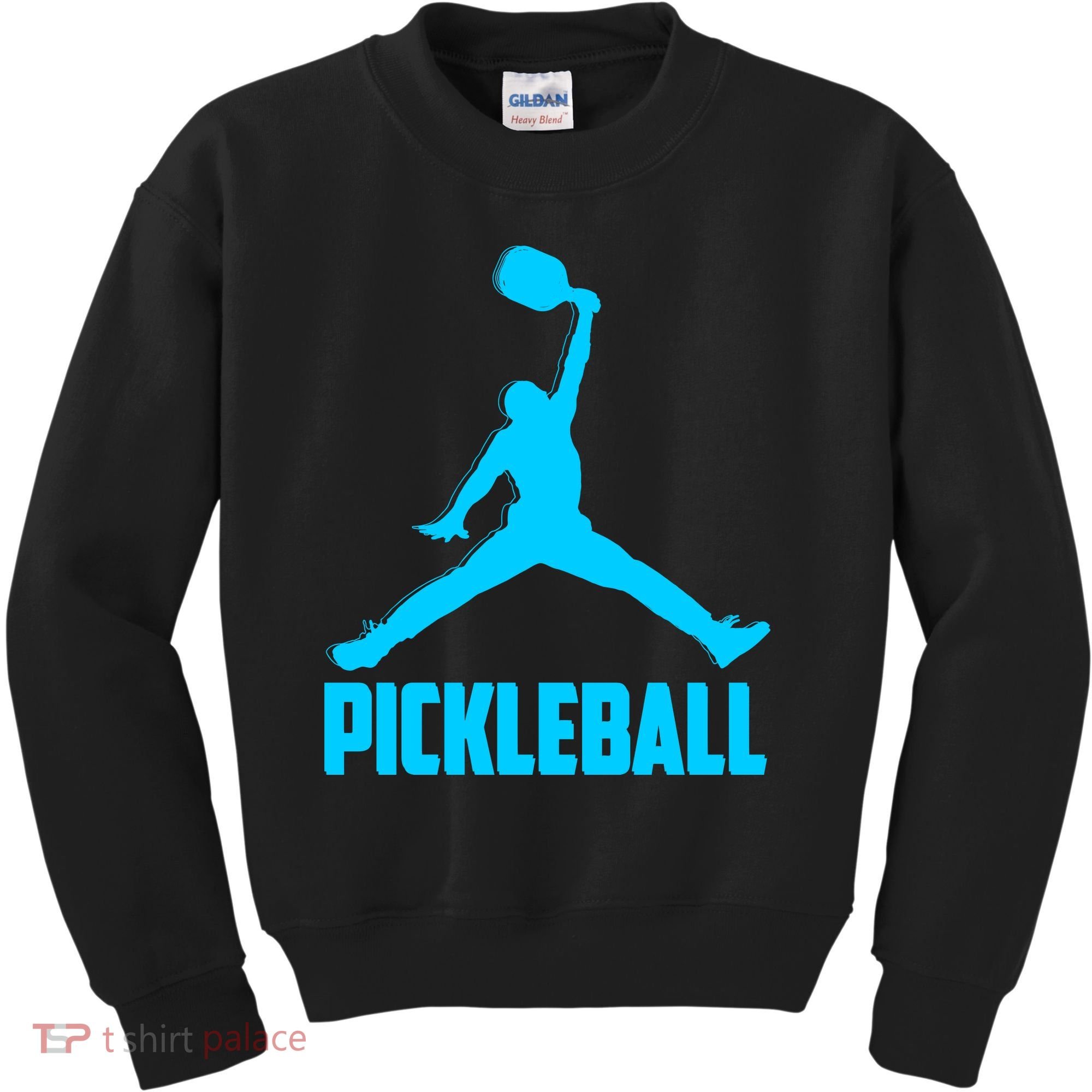 Sky Blue Pickleball Sports Logo Kids Sweatshirt