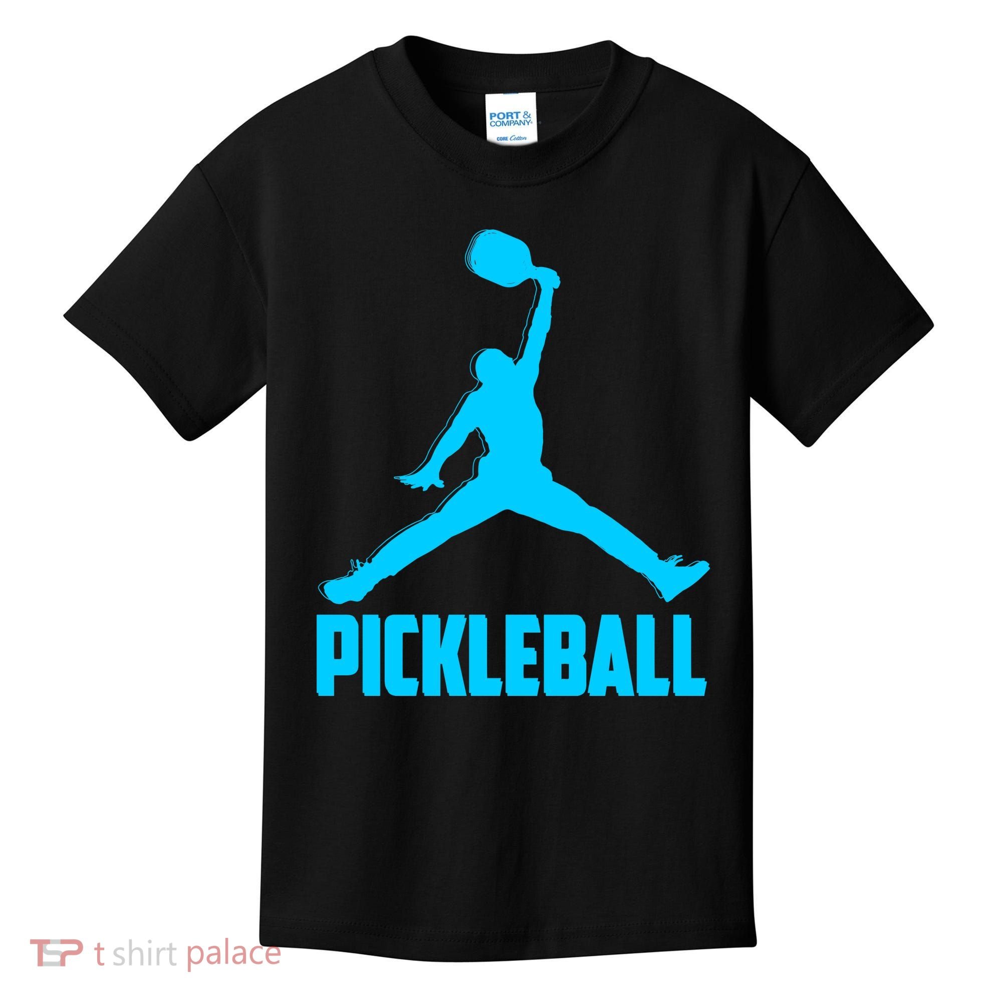 Sky Blue Pickleball Sports Logo Kids T-Shirt