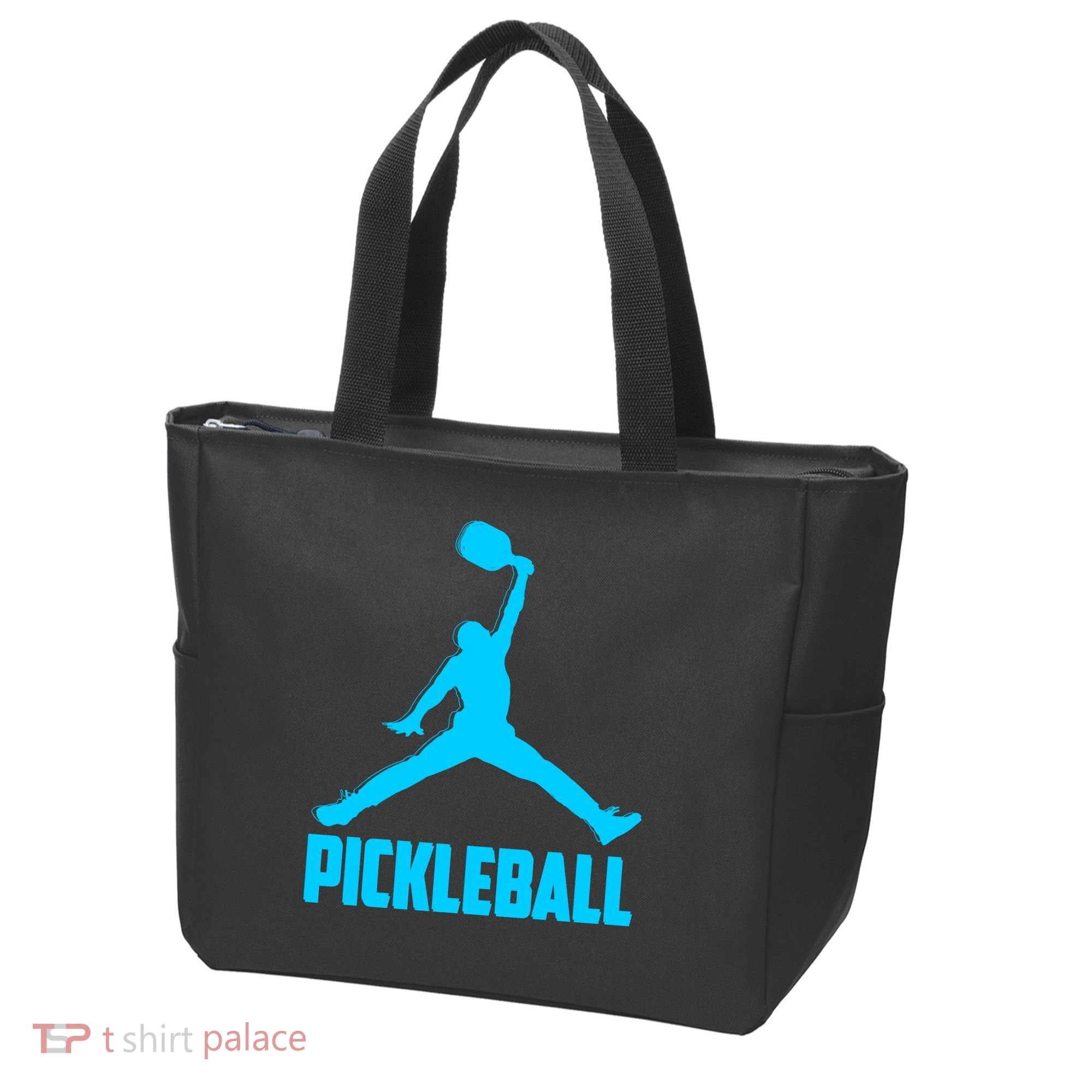 Sky Blue Pickleball Sports Logo Tote Bag