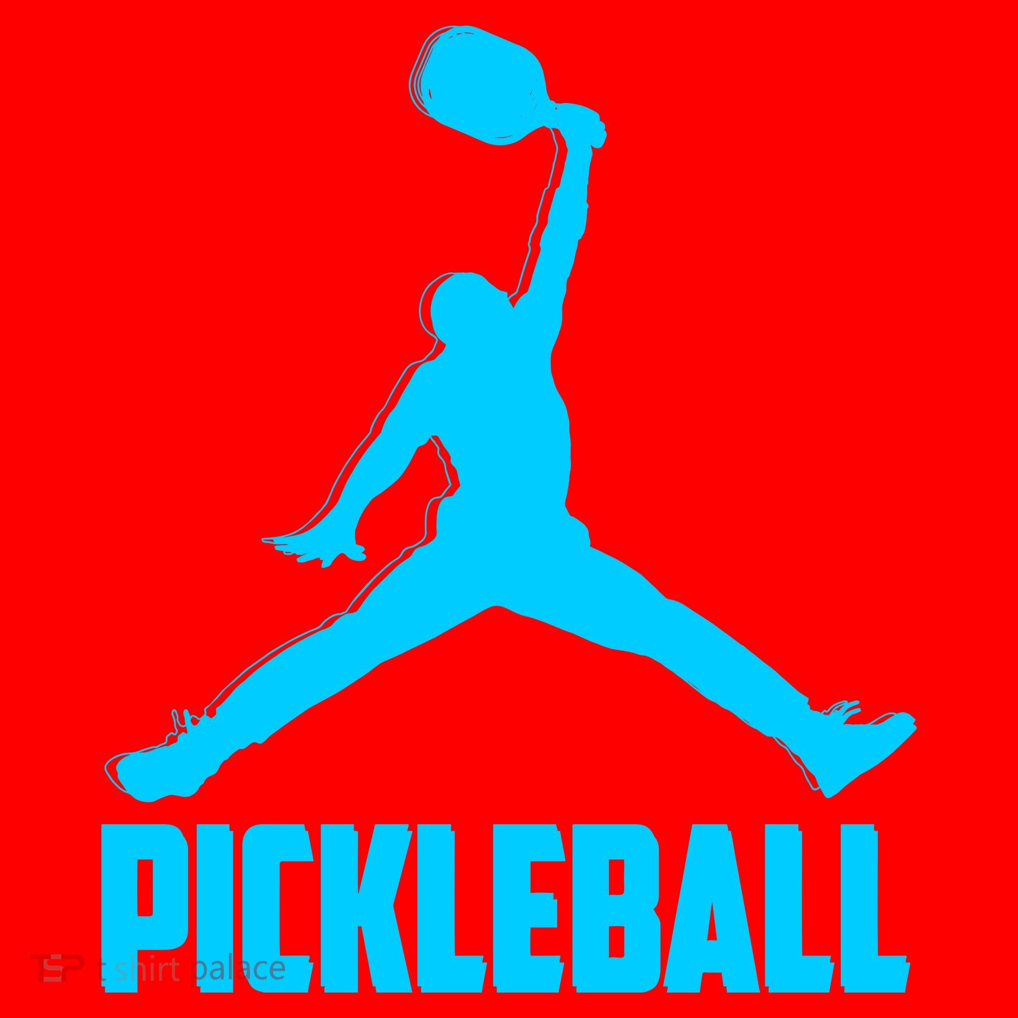 Sky Blue Pickleball Sports Logo Santa Hat