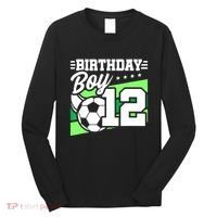 Soccer Birthday Party 12 Year Old 12th Birthday Long Sleeve Shirt thumb 0