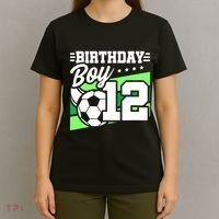 Soccer Birthday Party 12 Year Old 12th Birthday T-Shirt thumb 4