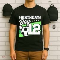 Soccer Birthday Party 12 Year Old 12th Birthday T-Shirt thumb 6
