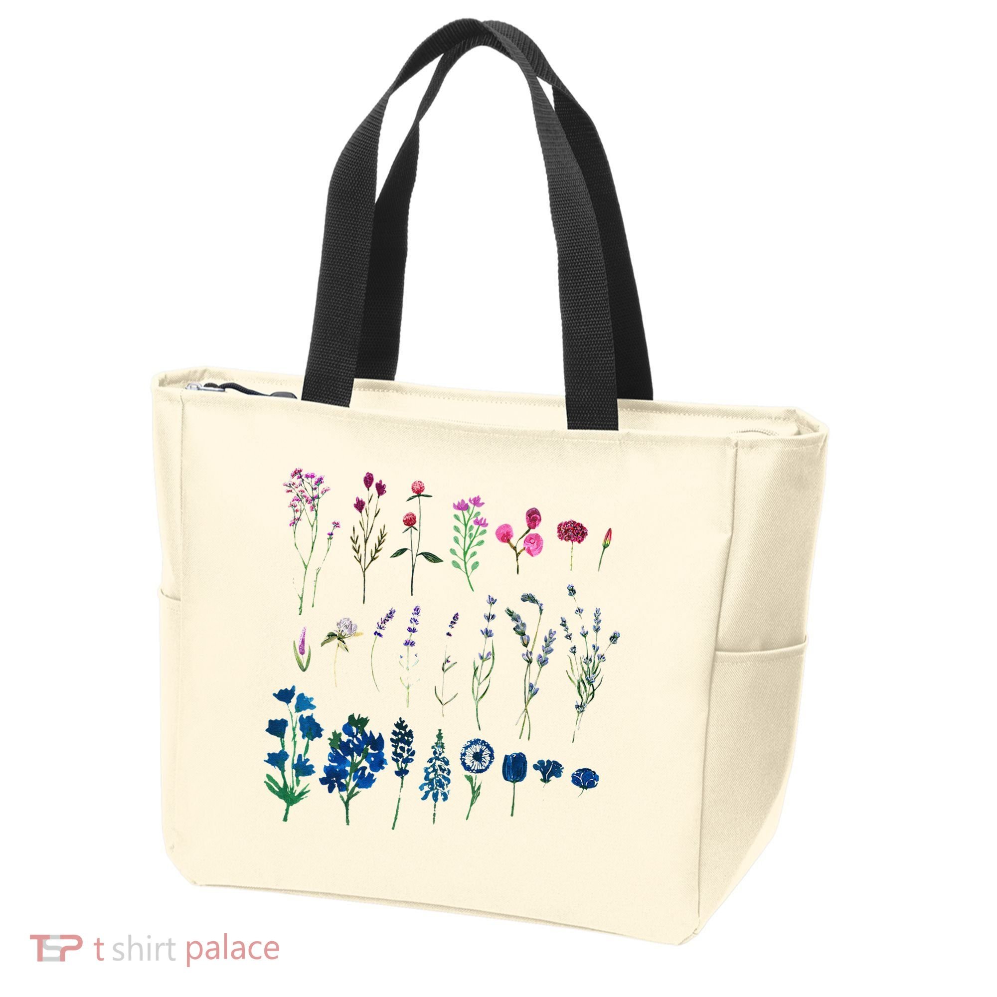 Subtle Bi Pride Bisexual Flowers Flag Discreet Pride Apparel Tote Bag